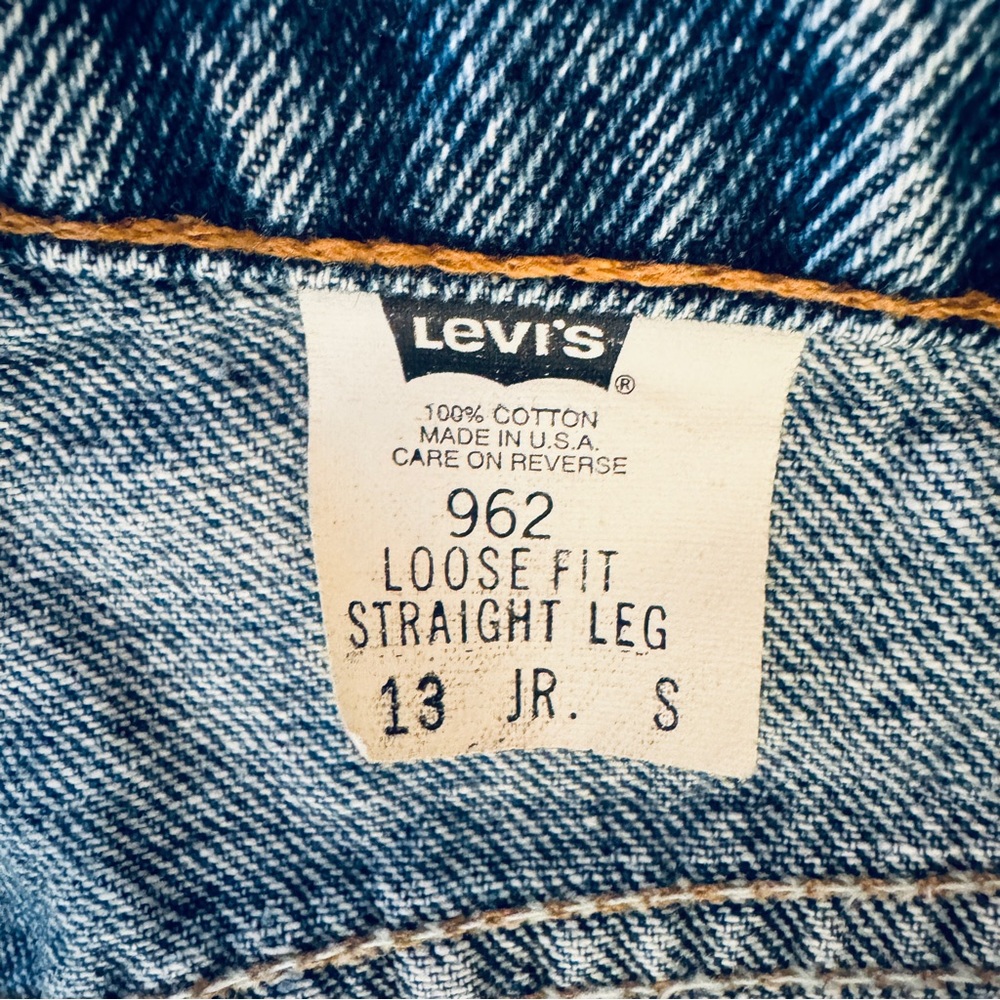 💖 Vintage Levi's 962 Orange Tab High Waist Jeans, Size 13 Jr. S - Picture 6 of 16
